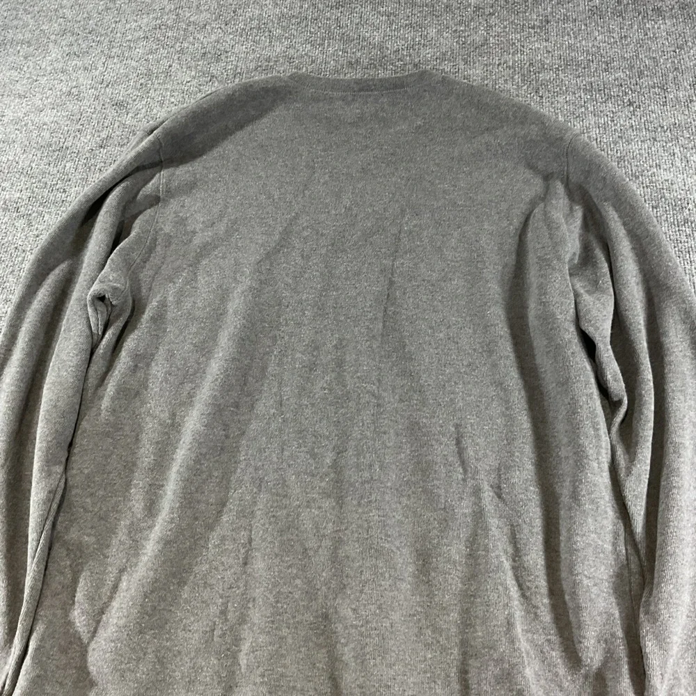 Brooks Brothers Sport Mens V Neck Sweater Gray Pullover Long Sleeve Size Large L